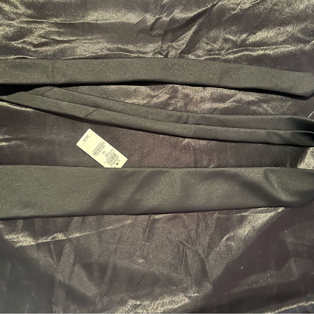 Alfani Business Class Black Soft Glittery Tie (NWT) Elegant Black Satin Sash
